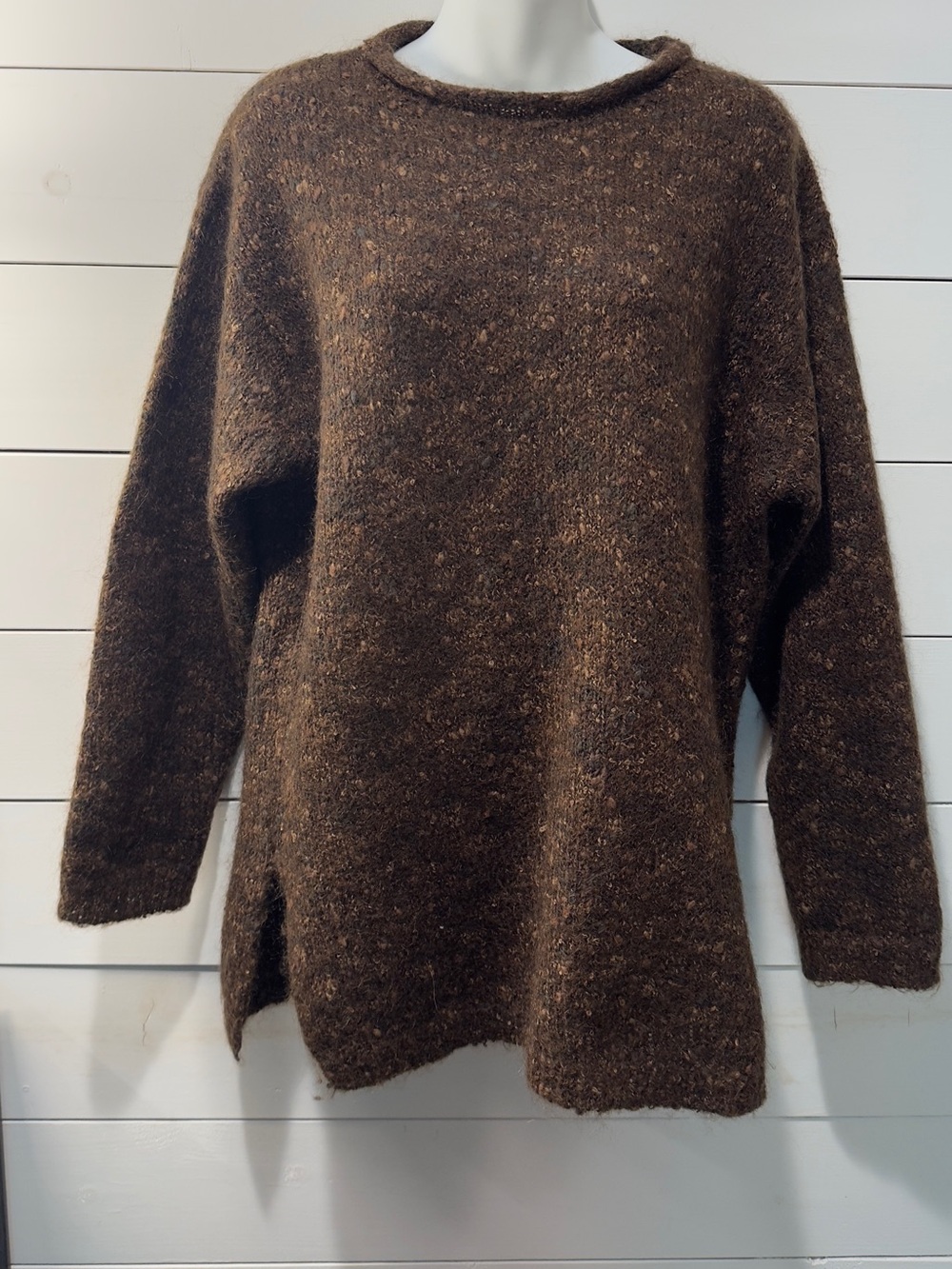 Cozy Brown Women's Crewneck Sweater